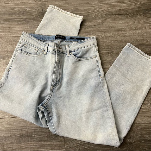 Banana Republic High Rise Straight Jeans Distressed Light Wash Size 29 - Picture 1 of 4